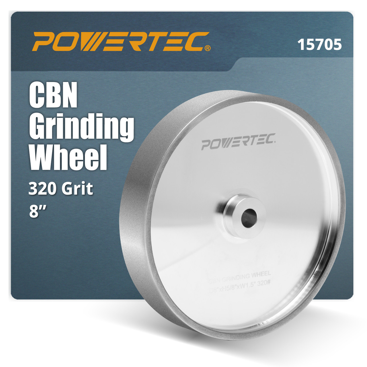 15705 CBN Grinding Wheel 8 Inch 320 Grit, 1-1/2
