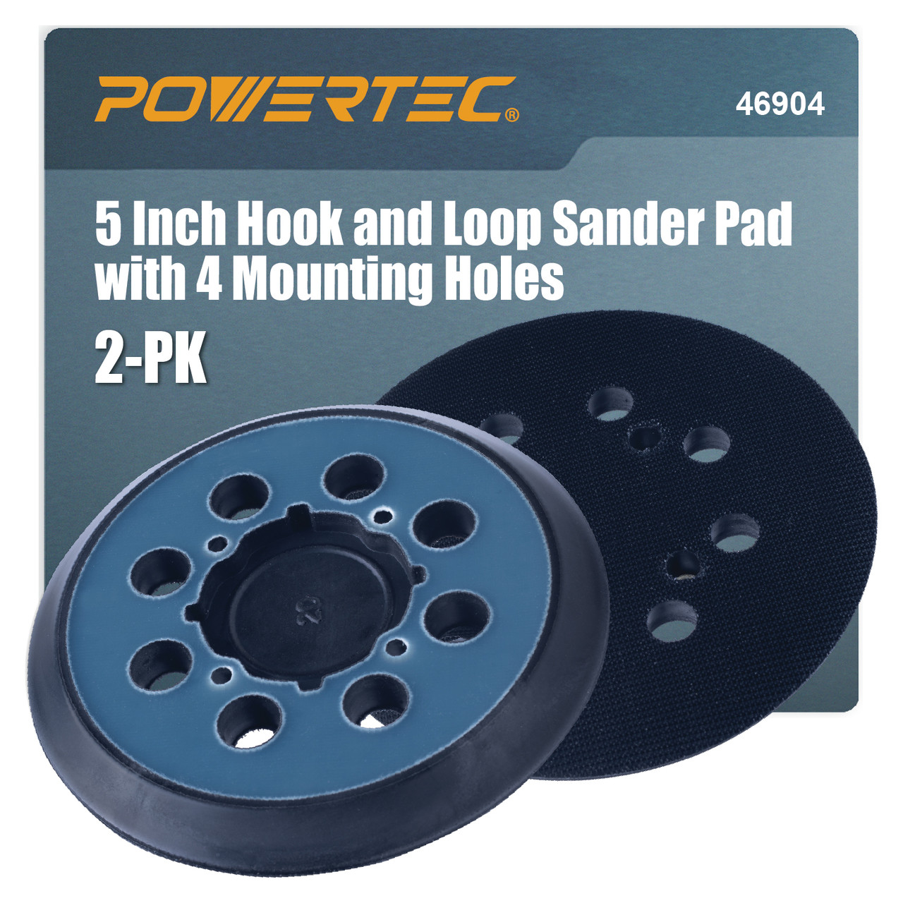 46904 5 Inch 8 Holes Hook and Loop Sander Pad with 4 Mounting