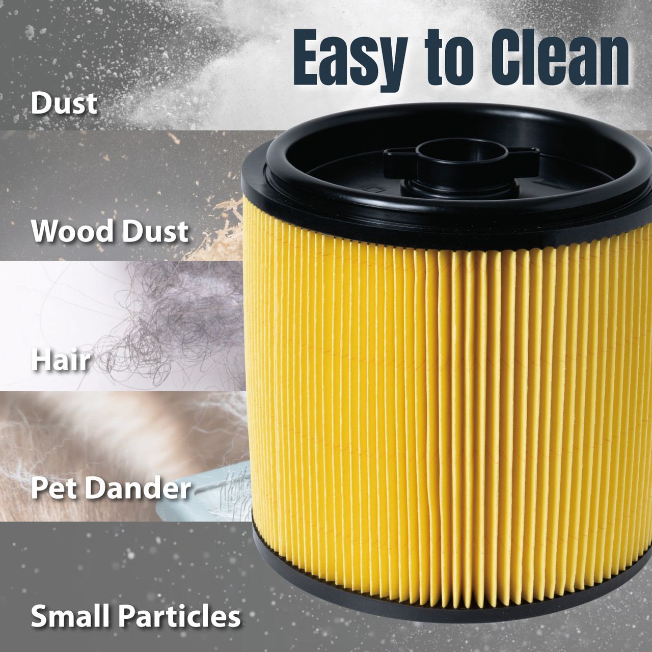 75125 Cartridge Filter & Retainer for Vacmaster 5–20 Gal. Wet/Dry Vacuums