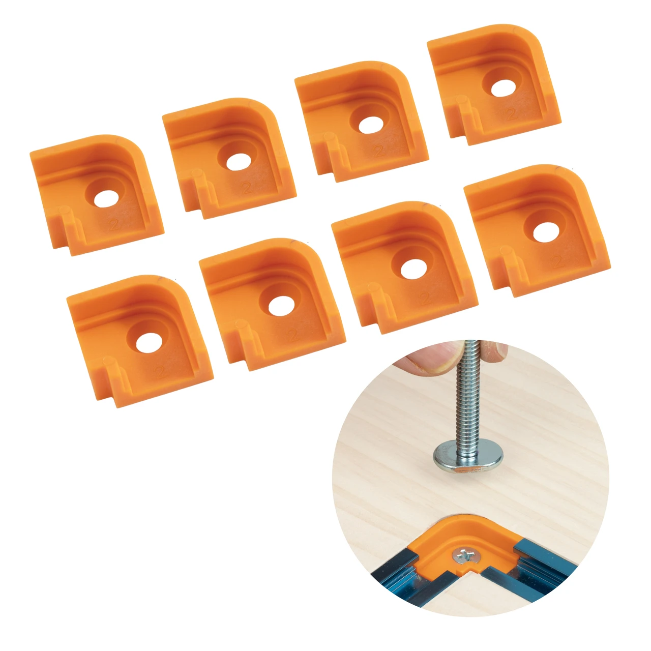 POWERTEC 72353 T-Track 90 Degree Corner Connectors