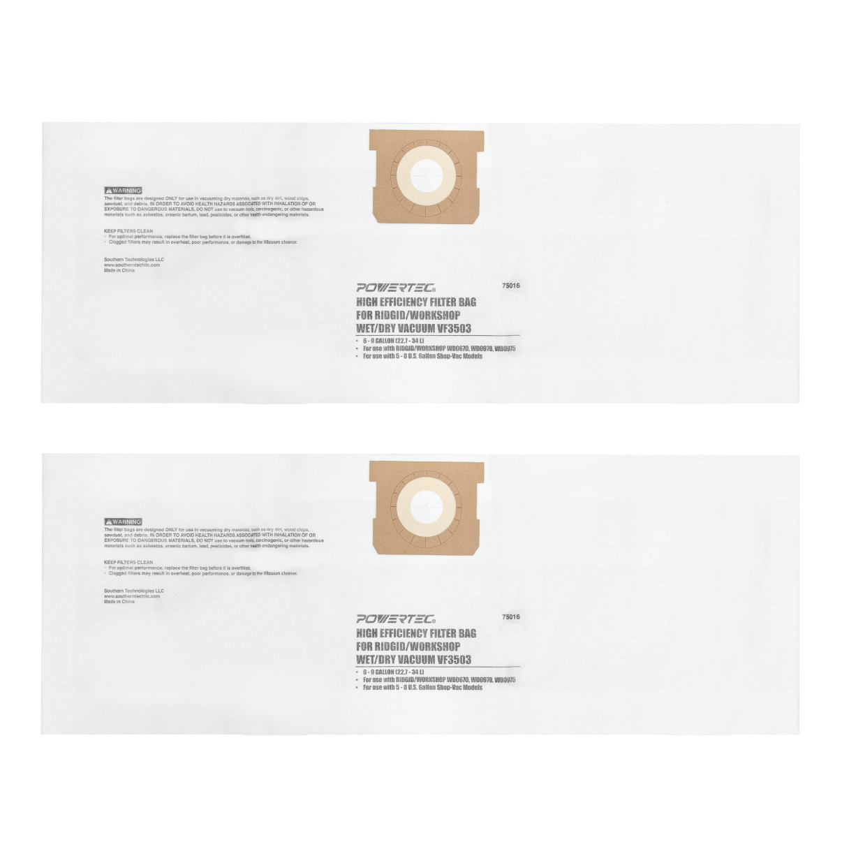 POWERTEC - Filter Bags for RIDGID 