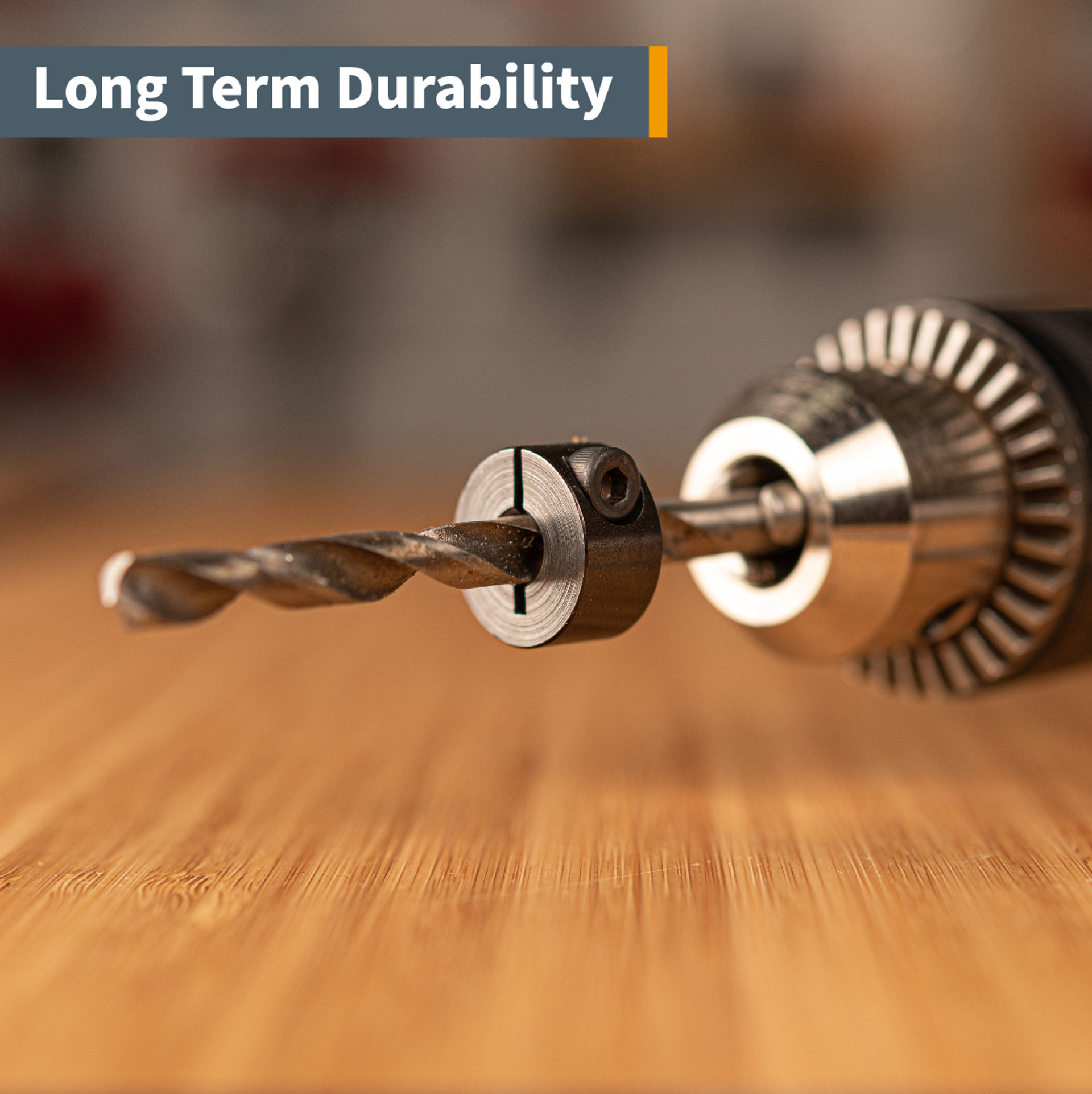 Powertec Drill Bit Stop Collar w/Split Ring Design and Size Markings