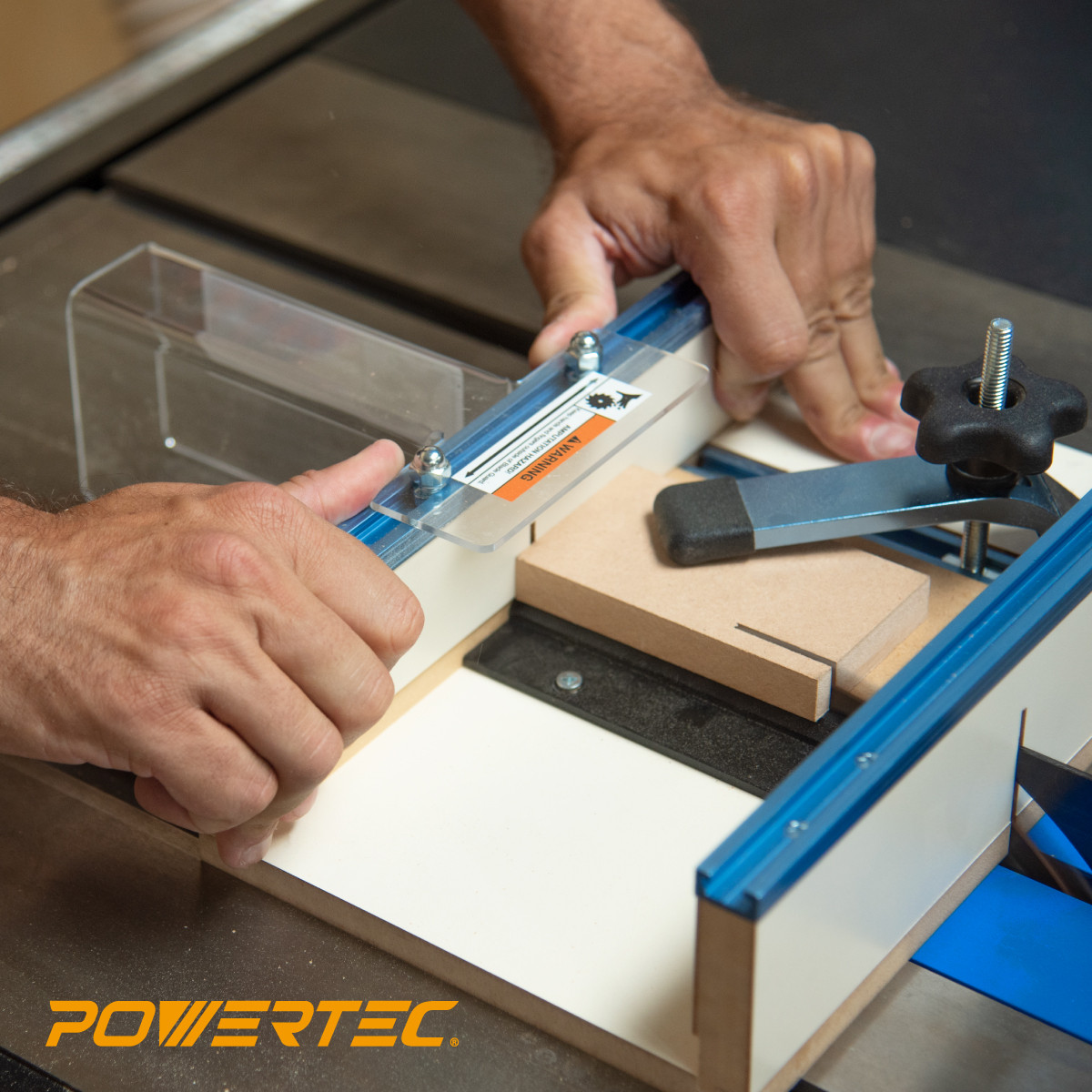 71590 Table Saw Small Parts Sled - POWERTEC woodworking tools & accessories
