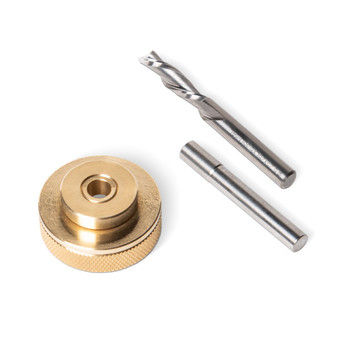 71729 Solid Brass Inlay Set, 1/4" D, 3/4" Cutting Length, 1/4 Shank, 2-1/2 Overall Length - POWERTEC Woodworking Tools & Accessories-01