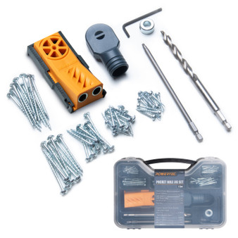 71844 Aluminum Pocket Hole Jig Set | Joinery Tool with Base, 1-1/4