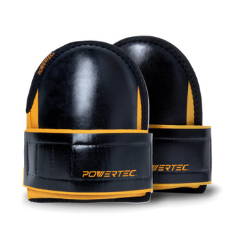 POWERTEC 71878 Knee Pads For Work, Construction, Flooring, Roofing, Gardening, Maintenance & Repair | Comfortable Extra Wide Strap, Waterproof Anti Slip Knee Support | Soft Foam Leather Kneepads for Men & Women, 1 Pair
