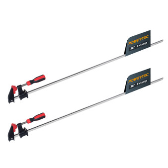 71918 12 Inch Steel Bar Clamps 2 Pack, Quick-Adjust F Clamps