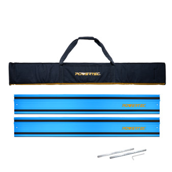 72154 110” Track Saw Guide Rail Set for Milwaukee, 2x55” Rails, 2