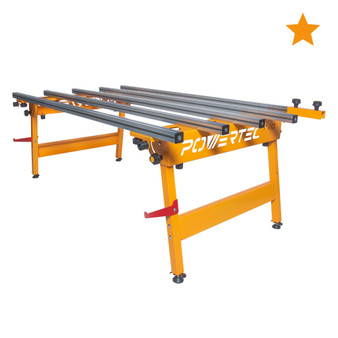 POWERTEC PRO Large Format Tile & Slab Work Table – Heavy Duty, Foldable, 1,100 lbs Capacity, Adjustable Leveling Feet, Steady, Flat Base for Handling and Scoring Large Tile, 71" x 41" (71984)