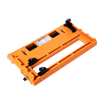 POWERTEC Universal Circular Saw Track Plate Compatible with Most Track Saw Guide Rails and Straight Edge Clamps, Tool-Free Mounting System, Adjustable Fence for Fast and Accurate Cuts (71993) 01