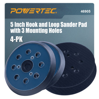 46901 5 Inch 9 Holes Foam Interface Pad, Hook and Loop Backing