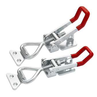 POWERTEC Toggle Clamp – 1320 lbs Holding Capacity, Type-4003 Adjustable Pull Action Latch with Lock Hole for Smoker, Tool Box, Cabinet, Woodworking Jigs & Fixtures – 2 Pack (20347-P2)