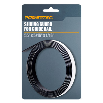 POWERTEC Track Saw Guide Rail Slide Strip, 55" Sliding Guard for DeWalt, Ridgid, Kreg, POWERTEC Guide Rails, 1PK (72278)