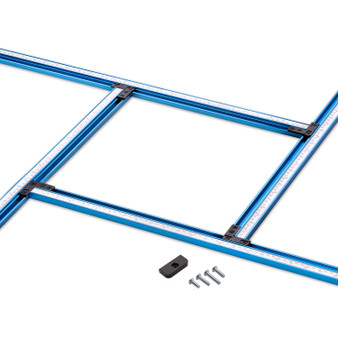 POWERTEC Adjustable Rectangle Router Jig, Frame Template System– Precision Routing Guide for Juice Grooves, Recesses Slots, Inlays and Panel Work Up to 24” x 24" (71867)-01