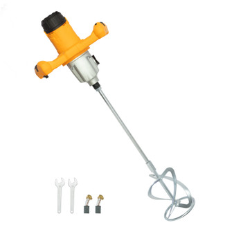 POWERTEC Electric Mortar Mixer – 13AMP/1600W Dual Handheld Cement Mixer with 2-Speed Control, 3-Blade Spiral Paddle & Accessories – Ideal for Mortar, Concrete, Epoxy & Paint (MR1680) 03