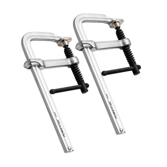 POWERTEC Heavy Duty 6" F Style Bar Clamps, 2-5/8" Throat, 480 lb Clamping Force – Woodworking, Cabinetry, Welding & Workshop Use, 2 Pack (72338) 01