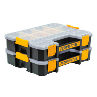 72118-P2 Stackable Tool Box Organizer with Removable Dividers, 2PK