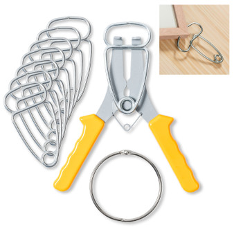 POWERTEC Miter Spring Clamps Kit with Spring Loaded Pliers and 8 Miter Clamps – Quick Clamp Set for Woodworking, Picture Frames, Wood Trim, and Crown Molding (72341) 01