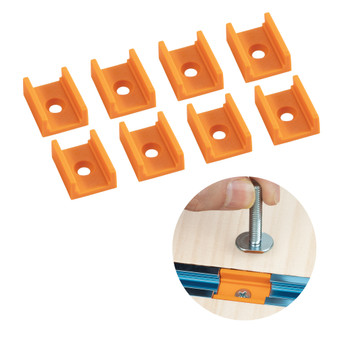 POWERTEC T-Track In-Line Inserts, Drop-In T-Track Connectors for 3/4" × 3/8" Grooves, Compatible with 1/4" & 5/16" T-Bolts, Modular T-Track System for Jigs, Router Tables, and More, 8PK (72354) 01