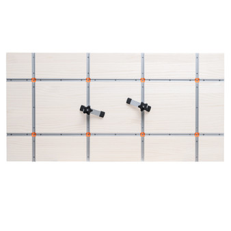 POWERTEC 72379 T-Track Table System Kit, Includes 10pcs 11" Universal T-Tracks, 12pcs 5.5" Universal T-tracks, 8pcs 4-Way Intersections and 2 Hold Down Clamps 1