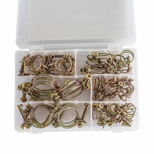 70251 Wire Hose Clamps Assortment, 42 Piece Set