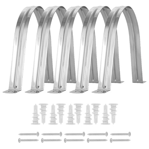 4", 2-1/2" Stainless Steel Hose Hangers , 5 Set | POWERTEC Saw Dust Collection Accessories Wholesaler01