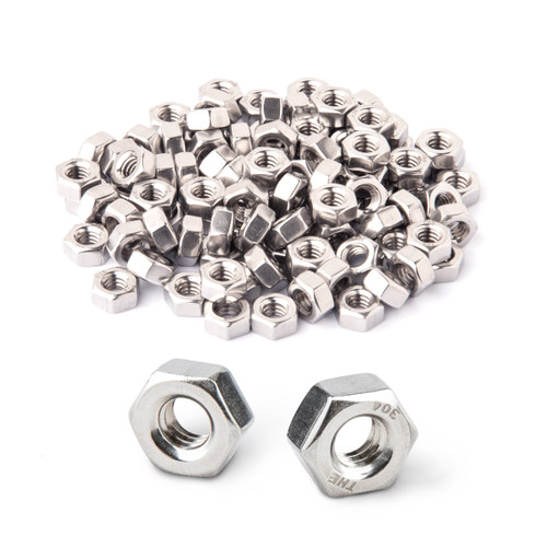 1/4"-20 Stainless Hex Nut-Inch series, 100PK | POWERTEC Cabinet Hardware, Shelf Hardware Accessories Wholesaler01