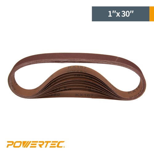 1" x 30" A/O Sanding Belt  40, 60, 80,120,150, 180, 240, 400 Grits Assortment Package  | POWERTEC Woodwork Sanding Abrasive Accessories Wholesaler02