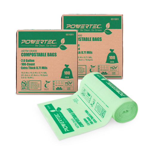 Degradable Plastic Bags US, POWERTEC- compostable bags US,  Eco-Friendly Plastic Bag