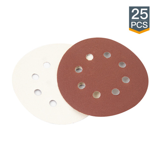 A/O Hook and Loop Sanding Discs 8 Hole 5"-25 PK, 40, 60, 80, 120, 180, 240, 320 Grit  | POWERTEC Woodwork Sand, Abrasive Tools & Accessories Wholesaler02