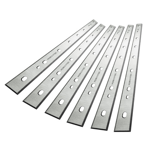 128000DD HSS Planer Blades for DeWalt 13" Planer DW735, Set of 6-POWERTEC Woodworking Accessories 01