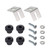 71334 Multi Track Brackets and Clamping Knob Hardware Kit with Hex Bolt Fasteners-2 PK