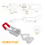 20332-P4 Pull Action Latch Toggle Clamp w Red Vinyl Handle Grip, 220 lb Holding Capacity, 4001, 32PK (20332-P4)