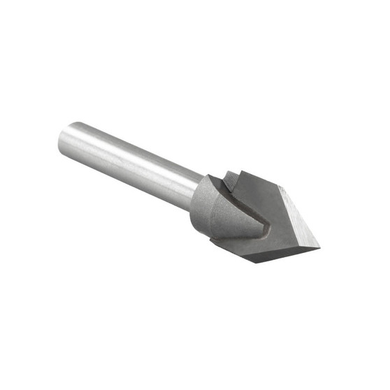 73007 Solid Carbide Router Bit, V-Groove with 60-Degree 1/2"