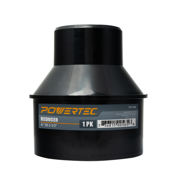 Cone Reducer 4" to 2-1/2" For Saw Dust Collection System | POWERTEC Saw Dust Collection Accessories Wholesaler01