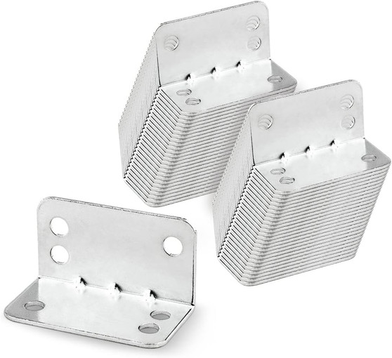 71429-P2 Heavy Duty Right Angle Metal Brackets for Mounting – 50 Pack