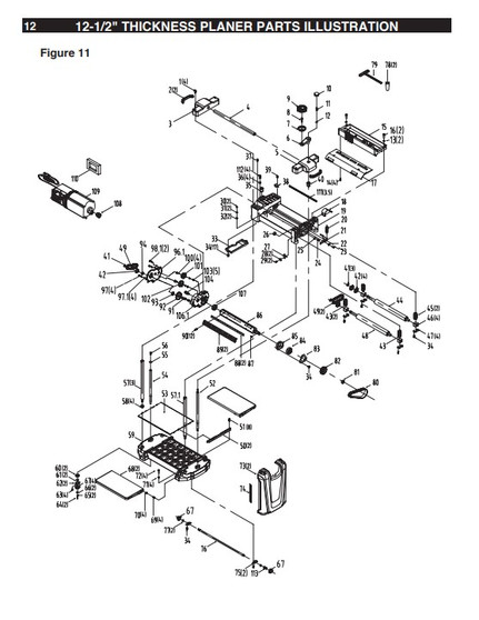 KEY#52 PL1251032 Elevating Screw (R.H.)