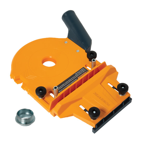 POWERTEC Router Dado Jig for Precision Dado Cuts | Adjustable Fence, Built-In Dust Collection | Compatible with POWERTEC & Most Major Brand Guide Rails, Edge Clamps, and Routers (71923)01