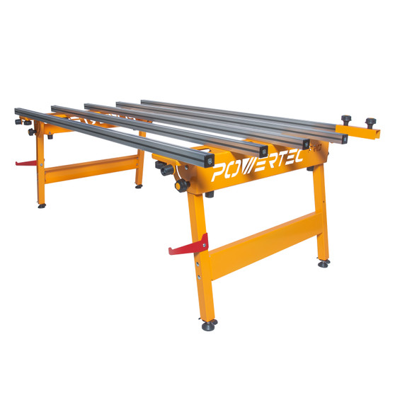 POWERTEC PRO Large Format Tile & Slab Work Table – Heavy Duty, Foldable, 1,100 lbs Capacity, Adjustable Leveling Feet, Steady, Flat Base for Handling and Scoring Large Tile, 71" x 41" (71984)