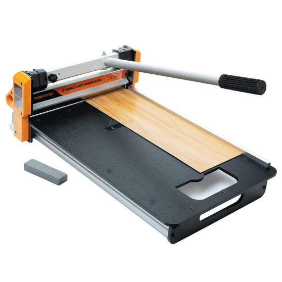 POWERTEC 13" Laminate and Vinyl Floor Cutter – Multi-Angle Manual Flooring Cutter for LVP, SPC, WPC, VCT, PVC, with HSS Blade, Honing Stone, and Angle Reference Marking (FC1300) POWERTEC 13" Laminate and Vinyl Floor Cutter – Multi-Angle Manual Flooring Cutter for LVP, SPC, WPC, VCT, PVC, with HSS Blade, Honing Stone, and Angle Reference Marking (FC1300)