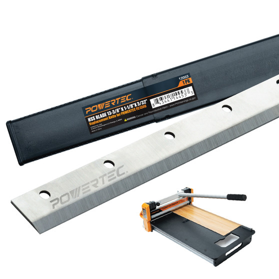POWERTEC Replacement HSS Blade for 13” Laminate & Vinyl Cutter - 13-3/8" x 1-1/8" x 3/32" - Fits POWERTEC FC1300 Flooring Cutter, 1 PK (12003) POWERTEC Replacement HSS Blade for 13” Laminate & Vinyl Cutter - 13-3/8" x 1-1/8" x 3/32" - Fits POWERTEC FC1300 Flooring Cutter, 1 PK (12003)