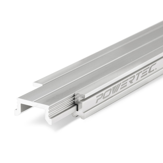 POWERTEC 48-Inch Aluminum Miter T-Track and T-Bar Set, 1 Set, For Benchtop Table Saws, Router Tables, Band Saws (72344)