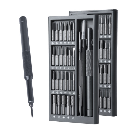 POWERTEC 50-in-1 Micro Precision Screwdriver Set – Magnetic Repair Tool Kit with S2 Bits, Tweezers, Spudger & Aluminum Handle for Electronics, Phones, Laptops, Watches, Glasses & More (72277)