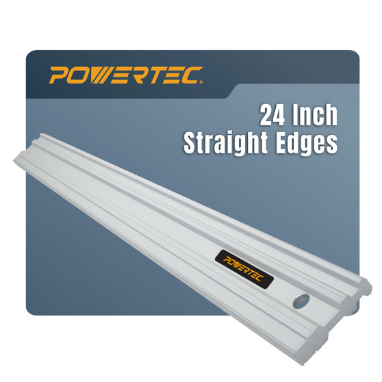 POWERTEC 24 Inch Aluminum Straight Edge – Precision Machinist Tool, .001" Tolerance, Solid One-Piece Construction – for Woodworking, Automotive, Machine Setup, and Surface Flatness Checks 01