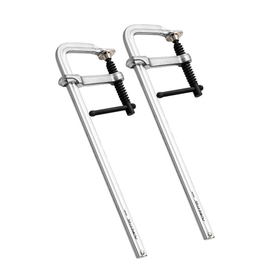 POWERTEC Heavy Duty 12" F Style Bar Clamps, 3-5/8" Throat, 480 lb Clamping Force – Woodworking, Cabinetry, Welding & Workshop Use, 2 Pack (72339) 04
