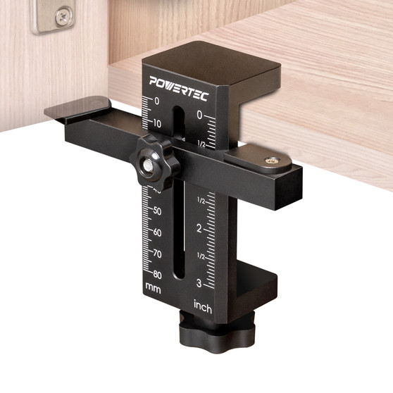 POWERTEC Cabinet Door Mounting Jig, Quick-Align Adjustable Cabinet Door Installation Tool for Frameless & Frame Cabinets, Supports Inset, Partial & Full Overlay Doors (72426) 01