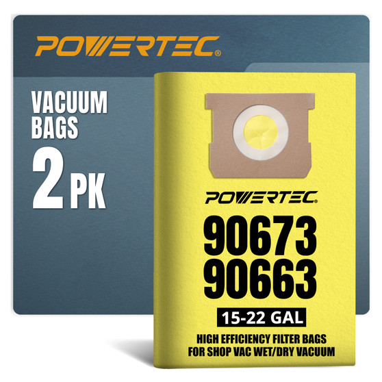 High Efficiency Filter Bags for Shop Vac 9067300- POWERTEC | Buy More Save More07