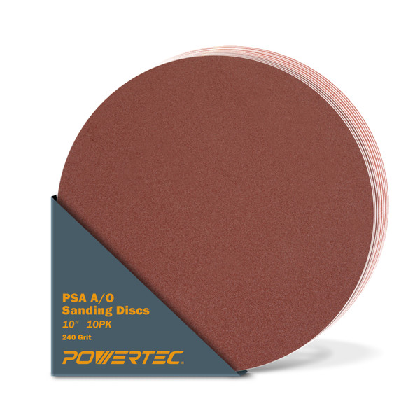 10" A/O Adhesive Sanding Disc, 10 Pack-POWERTEC | Buy More Save More, Wholesaler of Woodwork Tools & Accessories06