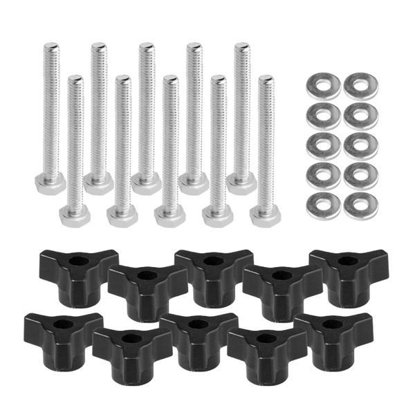 71068 T-Track Knobs, 1/4"-20 by 1-1/2" Hex Bolts, Washers (10 sets) 00