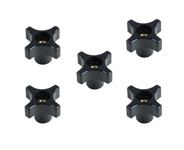 71076 4 Point Knob 1/4"-20, 5PK